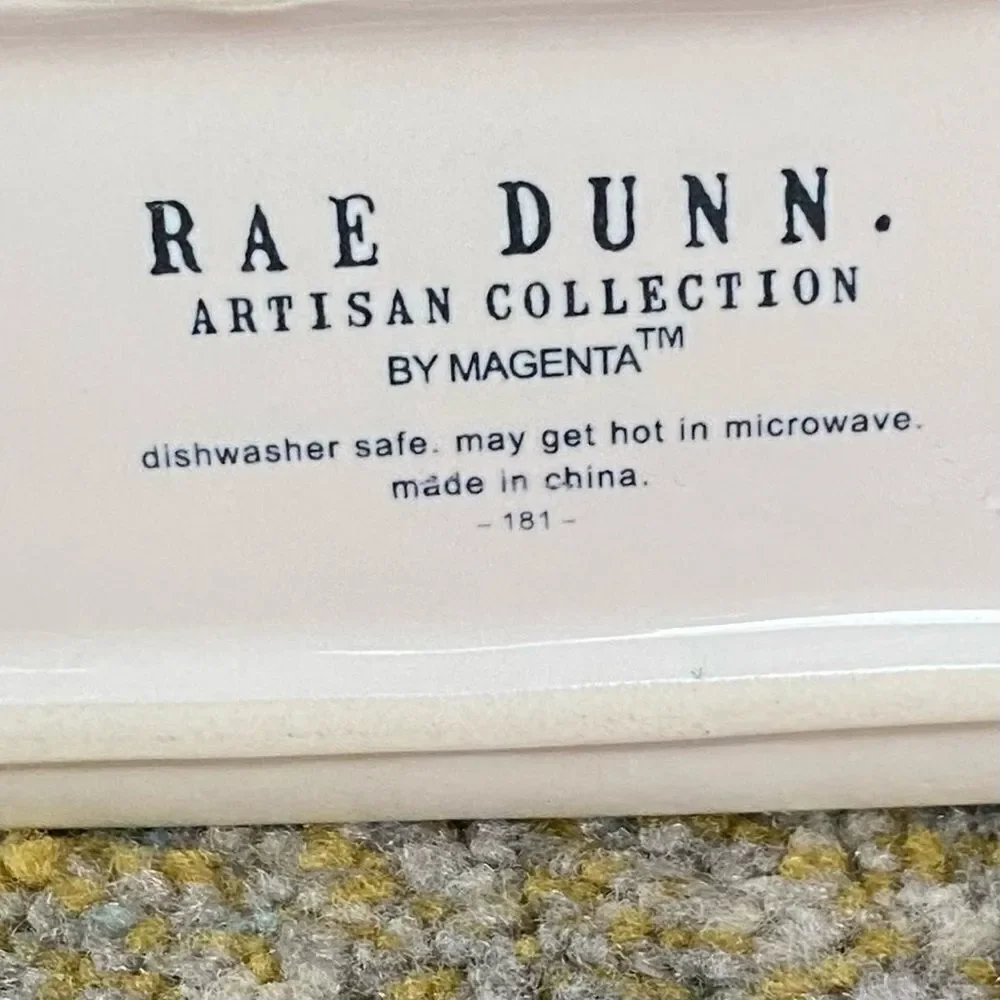Rae Dunn SLURP Pet Bowl Small Ceramic Dog Cat Food Water Dish